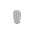 White Ribbed Ceramic Vase