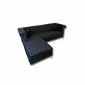 Black Velvet Tufted Sofa